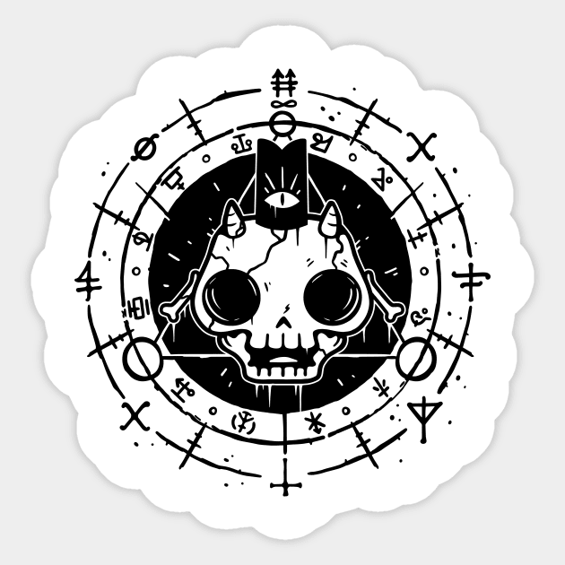 Skull of the Lamb v2 Sticker by demonigote